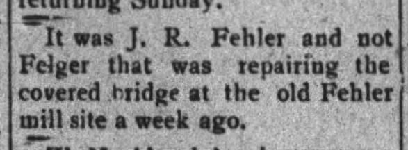 Fehler Mill site (??) 11/29/1907